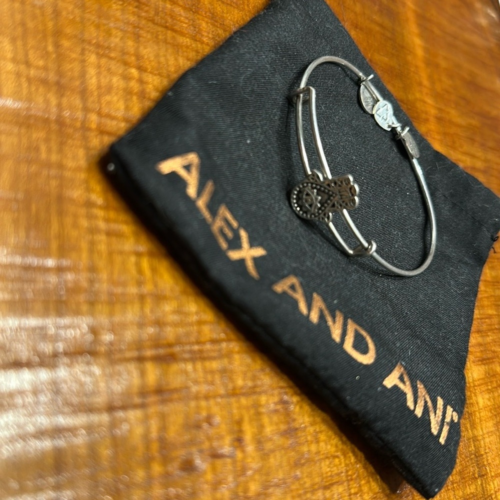 Alex and Ani silver charm bracelet